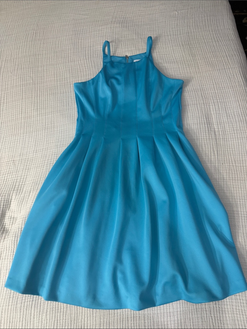 Calvin Klein Turquoise A-Line Midi Dress